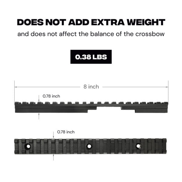 Bottom Picatinny Rail for Ballista Bat Pistol Crossbow - Image 2