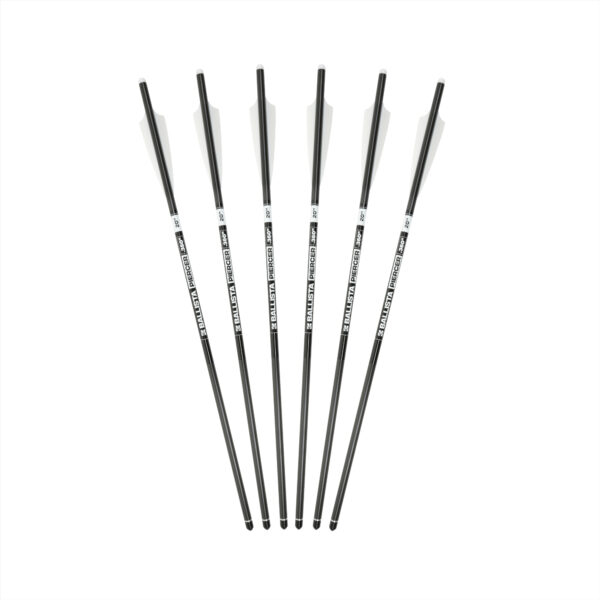 PIERCER 3-Vanes Carbon Crossbow Bolts - Half-Moon Nock - Pack of 6 - Image 14