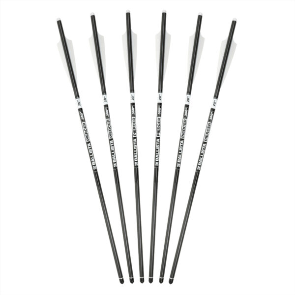 PIERCER 3-Vanes Carbon Crossbow Bolts - Half-Moon Nock - Pack of 6 - Image 16