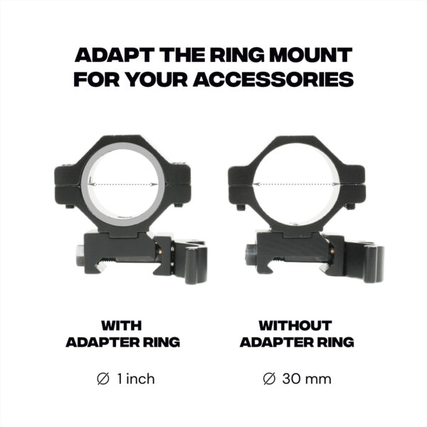 Mighty Tactical Quick Release Scope Ring Mount 25.4mm/30mm for 20mm Rail - Image 16