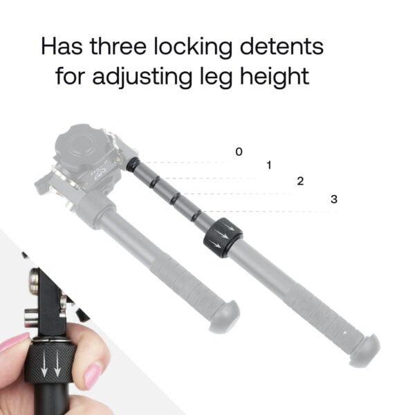 Mighty Hunting and Shooting Rifle Bipod with Standard Picatinny Mount Adapter - Image 3