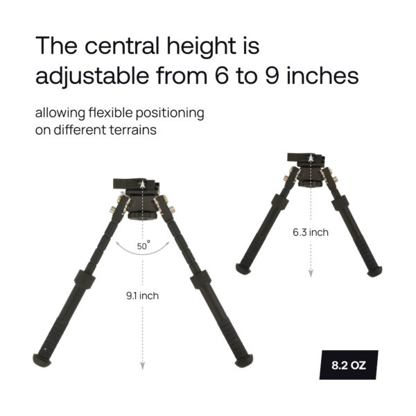 Mighty Hunting and Shooting Rifle Bipod with Standard Picatinny Mount Adapter - Image 5