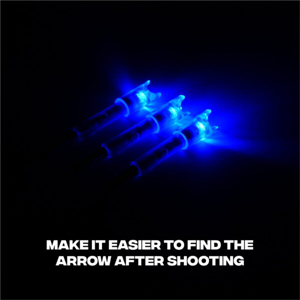 BALLISTA 6mm Lighted Nocks - High Visibility LED, Long Battery Life - Blue / Red / Green - 3 pc - Image 4