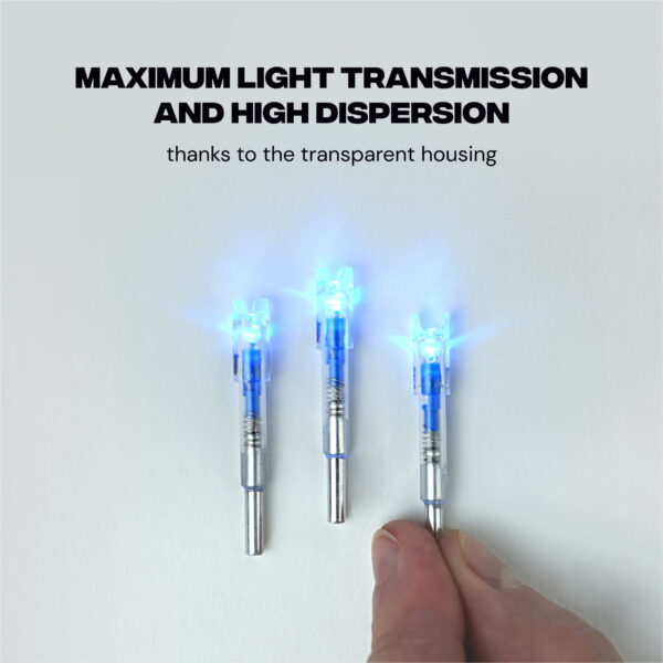 BALLISTA 6mm Lighted Nocks - High Visibility LED, Long Battery Life - Blue / Red / Green - 3 pc - Image 7