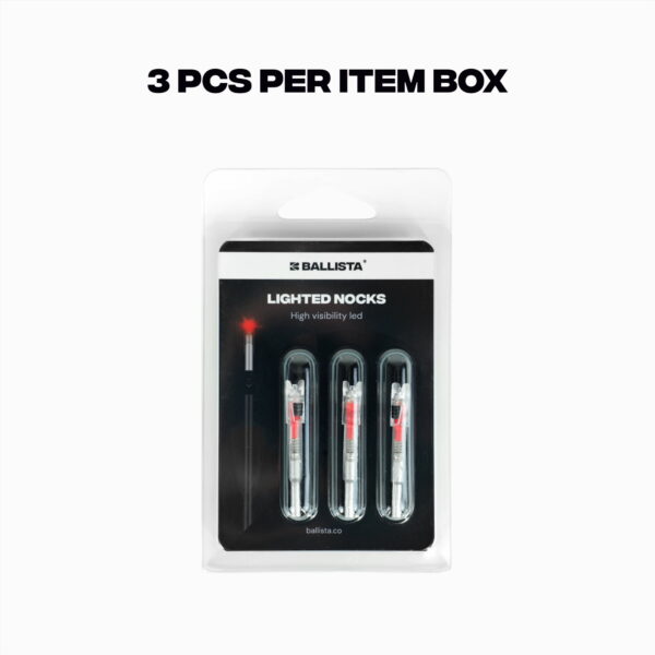 BALLISTA 6mm Lighted Nocks - High Visibility LED, Long Battery Life - Blue / Red / Green - 3 pc - Image 9