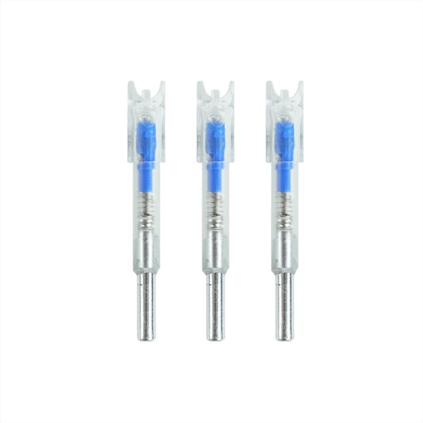 BALLISTA 6mm Lighted Nocks - High Visibility LED, Long Battery Life - Blue / Red / Green - 3 pc